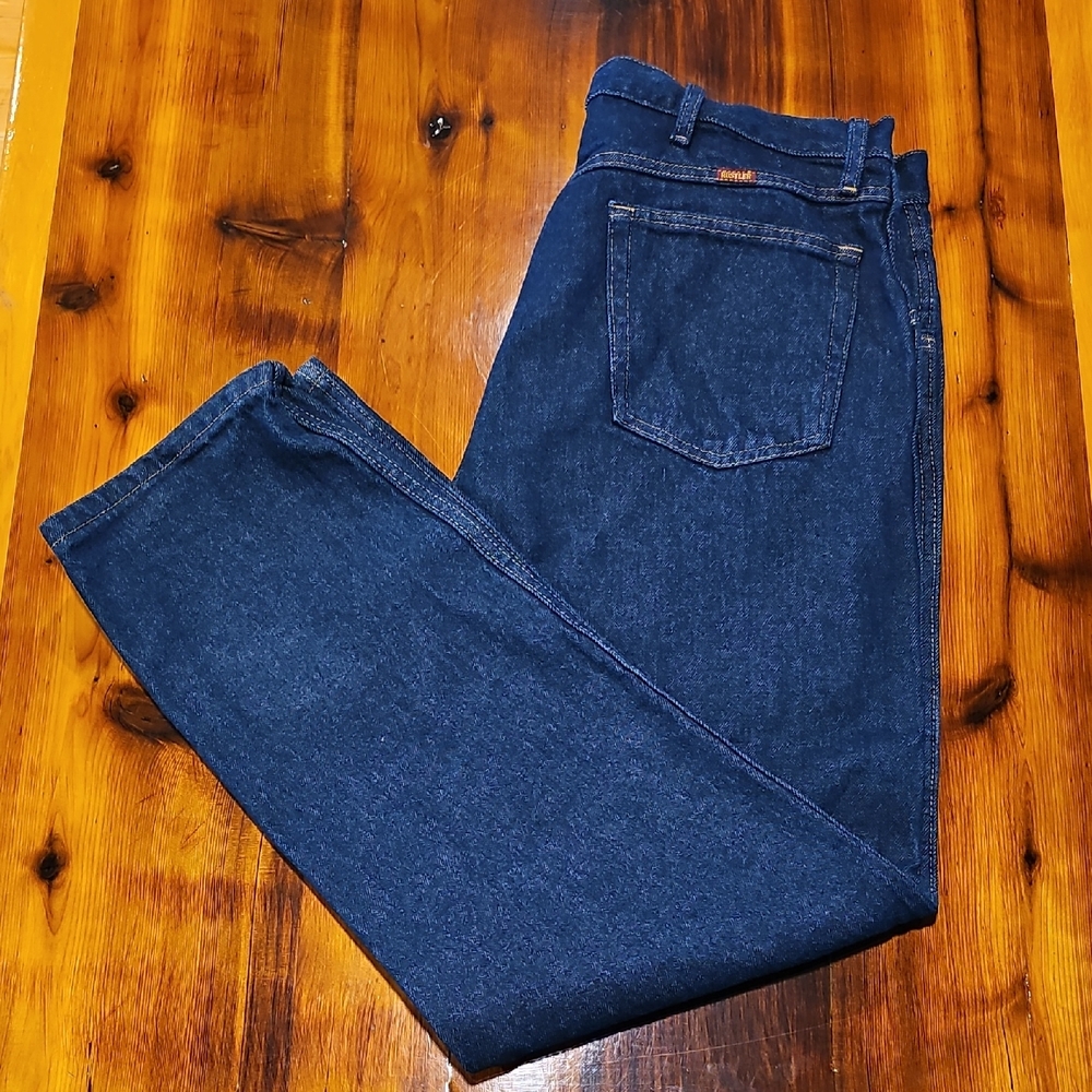 Rustler Men's Dark Blue Straight Jeans